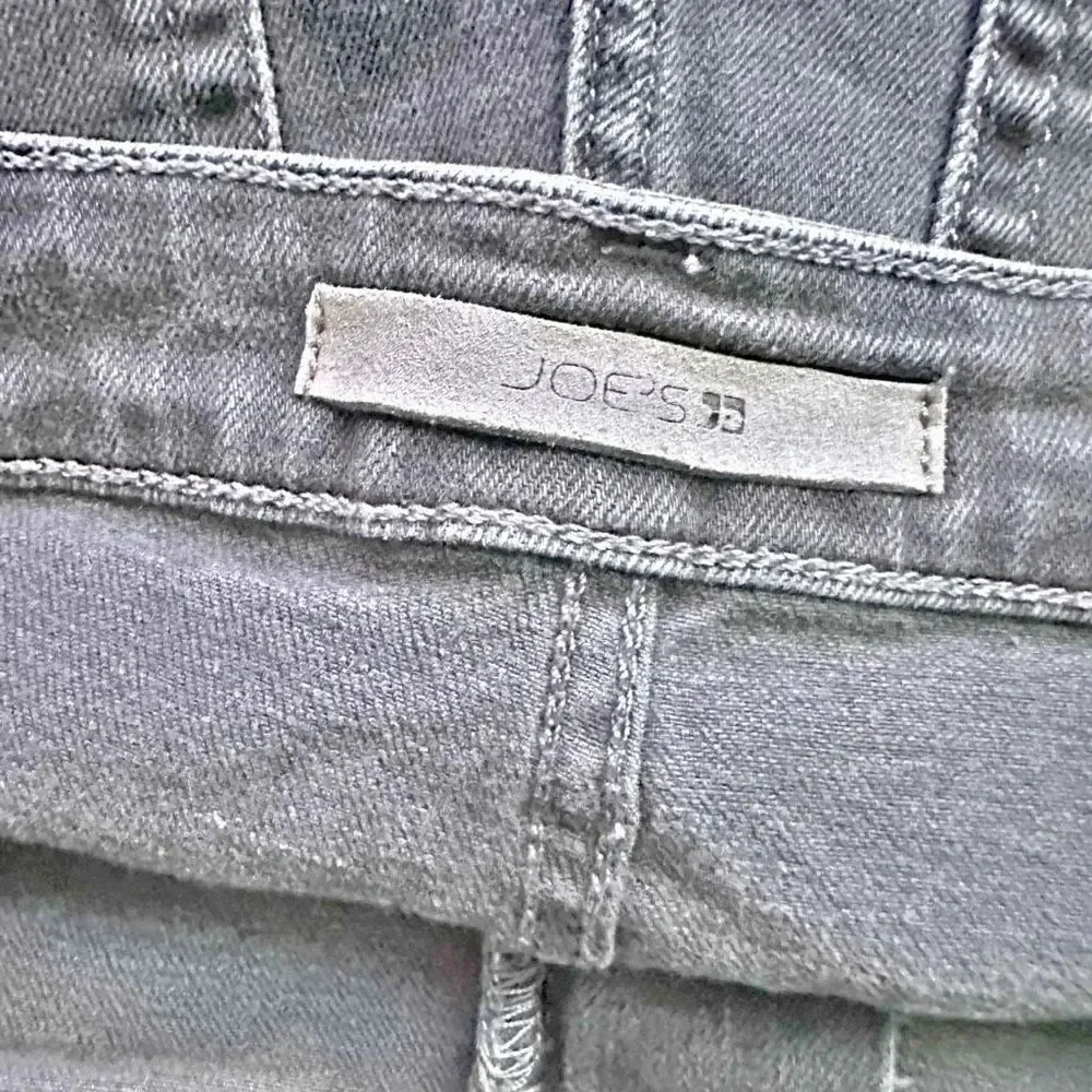 JOE'S JEANS | Black Denim Raw Hem Jean Shorts Short Cutoff | Size 29 - Picture 5 of 8